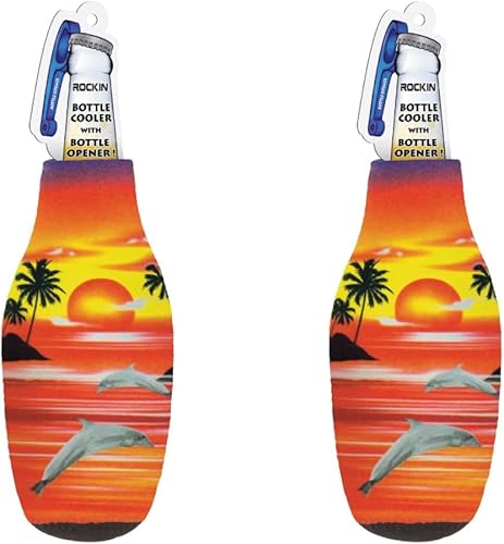 Miniatura 3 de Juego pirata de manga enfriadora para botellas de cerveza con abridor de botellas, termoenfriador aislante con cremallera que mantiene la cerveza