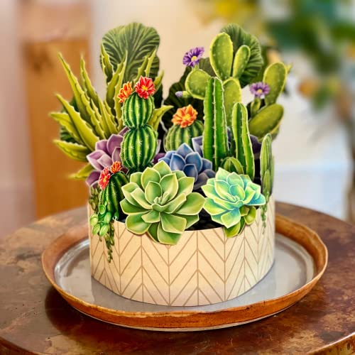 image for Freshcut Paper Pop Up Cards, Paper House Plants 3D Popup Greeting Card