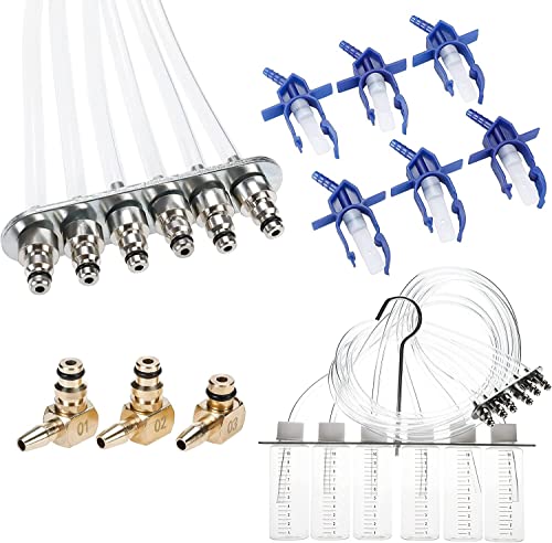 DAYUAN Diesel Rücklaufmengen Tester CDI Common Rail Injector Prüfer Prüfgerät Injektoren mit 24 Adapter und neu Adapter