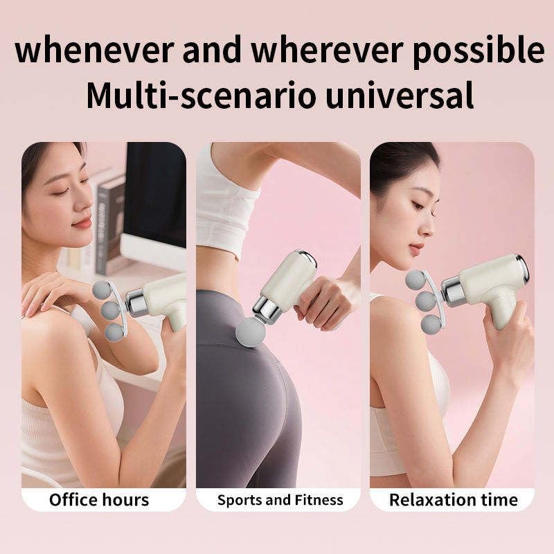 Image of Massage Gun | Massage Machine for Body Pain | 9 Adjustable Heads for Deep Tissue, Muscle Relief for Back, Shoulder & Foot