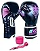 Evo aptitud de las señoras GEL Rex de los guantes de cuero Bolsa de boxeo MMA Muay Thai artes marciales boxeo de retroceso (12 Oz)