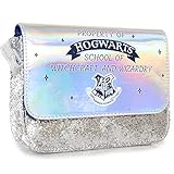 Harry Potter Bolso | Bandolera De Hombro Para Niñas Y Adolescentes | Bolsos De Plata Para Niños Con Purpurina Y Diseño Holográfico | Bolso Pequeño Para Ir De Compras | Salir De Un Día O De Viaje