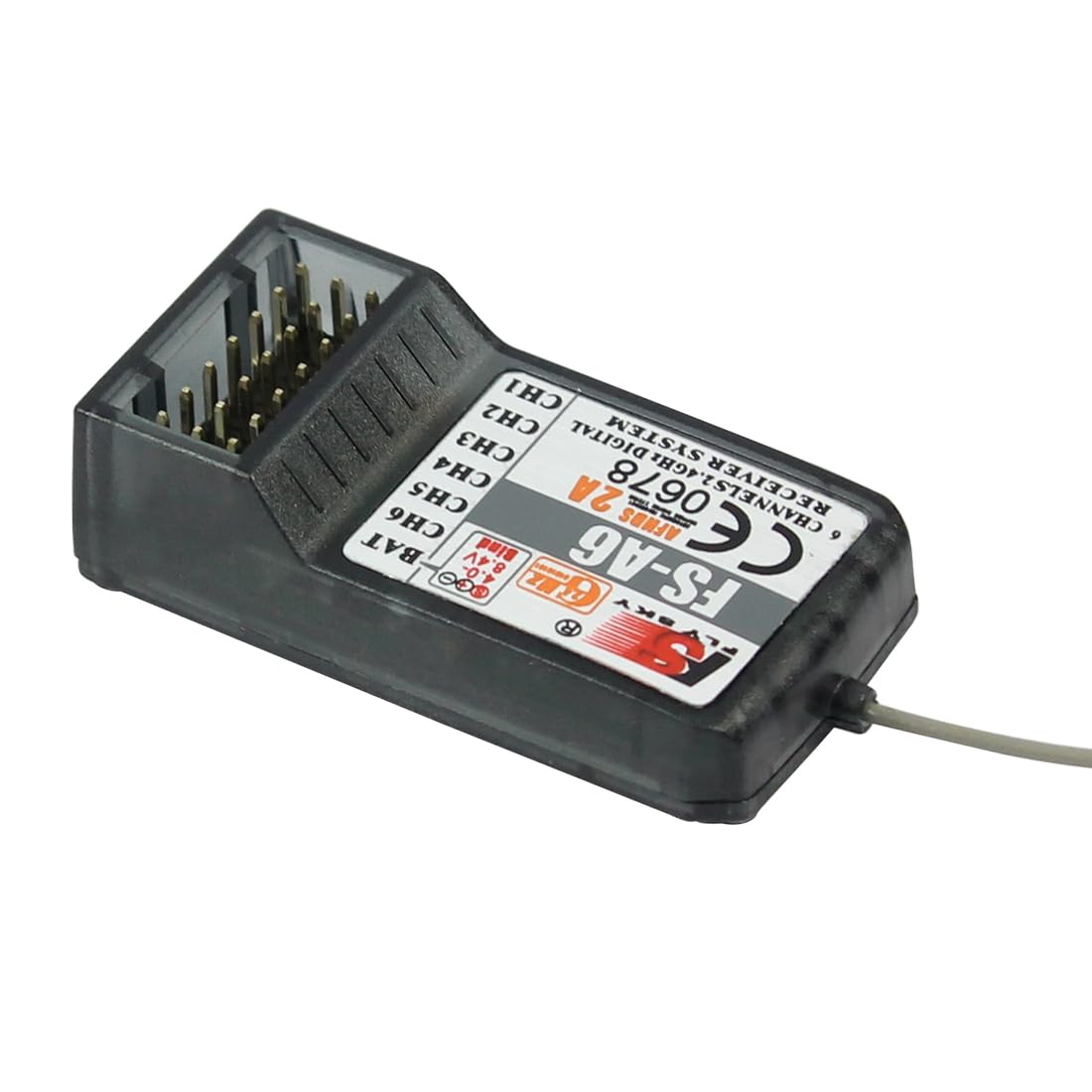 Récepteur Flysky FS-A6 2,4 G 6 canaux pour émetteur RC destiné aux Avions RC, Planeurs et hélicoptères