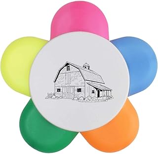 Azeeda 'Barn Outline' Flower Shape Highlighte...