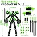 PkghoKids 8 inch T13 (Assembly Completed) Action Figure Set,T 13 Action Figure Multi-Articular Mobile Robot Nova T-13,Desktop Decorations for Game Lovers Toys (Black)