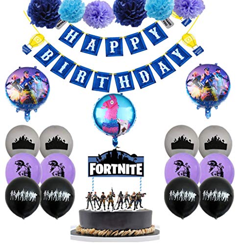 Videojuegos Cumpleaños Decoracion Juegos Globos Gaming Globos de Látex Pancarta de Feliz Cumpleaños de Gaming Adornos Cover