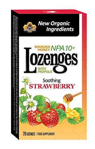 Pacific Resources Strawberry, Manuka Honey and Propolis Lozenges, 20-count (Strawberry)
