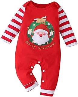 Kisangel Body Macacão Bebê 1Pc Macacão De Natal Roupas Infantis De Criança Macacão De Natal Macacão De Macacão Macacão De Decoração De Elfo De Natal Traje De Natal Macacão De Natal