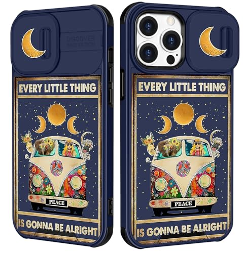 Image of Funermei (2in1 for iPhone 14 Pro Case for Women Cute Girls Phone Cover Girly Aesthetic Kawaii Bus Design with Camera Cover Funda for Apple for iPhone 14 Pro Case