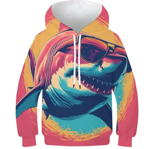 Sweat Requin 3D pour ado hoodie d'hiver parfait pour le collège