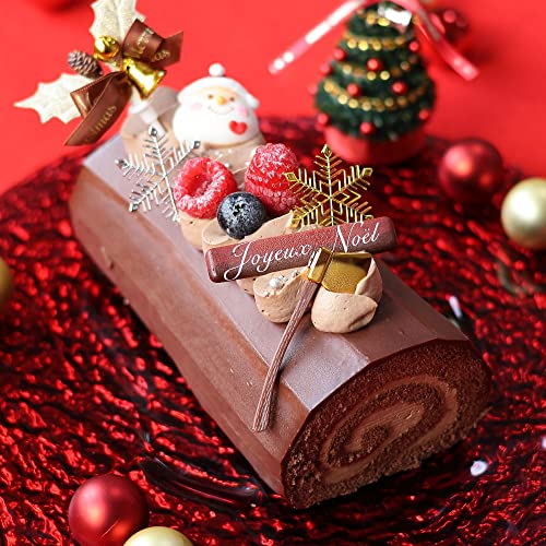 【12/20-12/25お届け】クリスマスケーキ ロールケーキ クリスマスロール ショコラ 16cm（目安：3人、4人、5人分） クリスマス ケーキ お取り寄せ チョコレートケーキ ブッシュドノエル チョコロール 飾り キャラクター かわいい 可愛い おしゃれのサムネイル