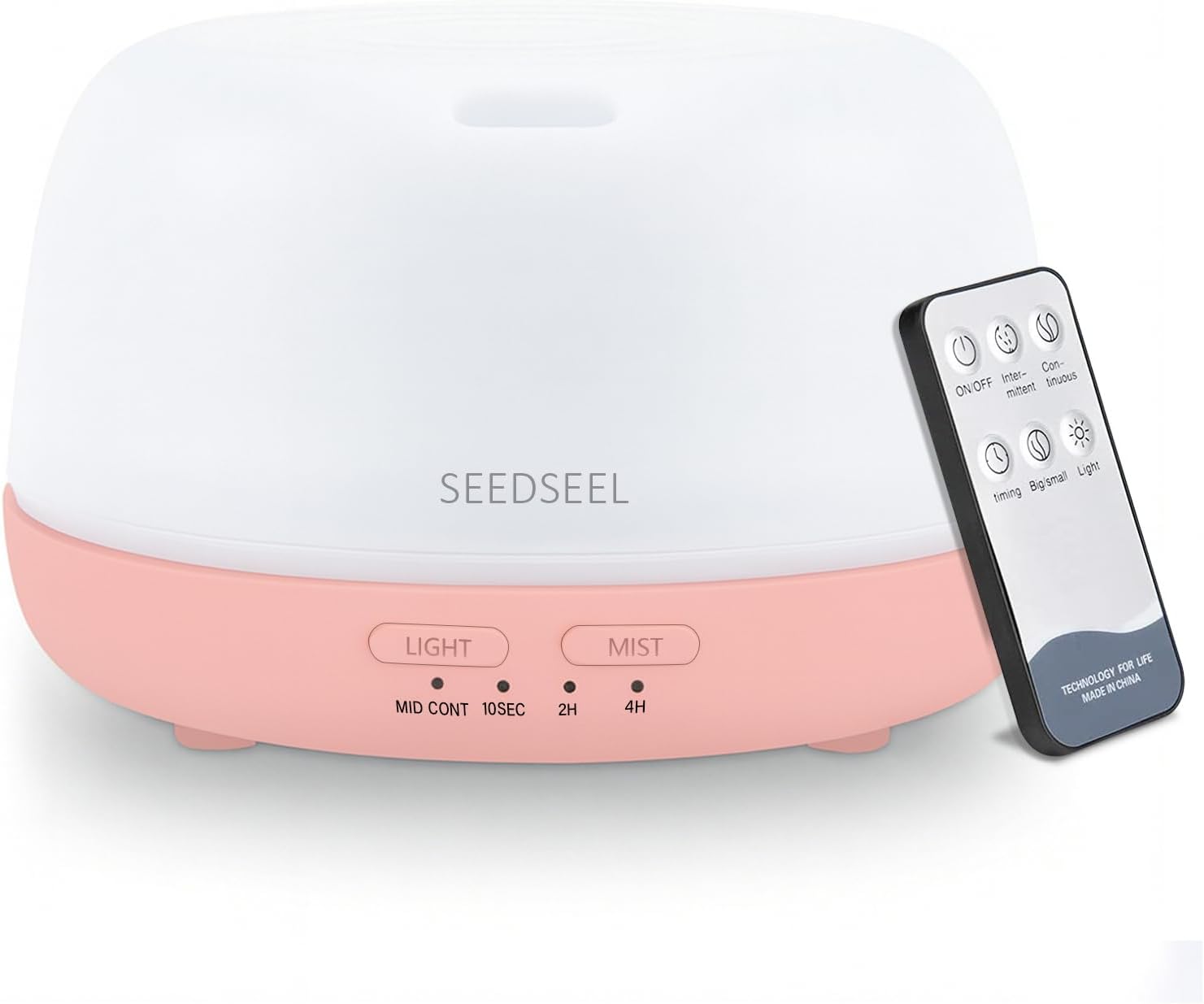 Difusor de aceite esencial de 10.1 fl oz con control remoto, difusor de aromaterapia con luz LED que cambia de 7 colores para el hogar, dormitorio,