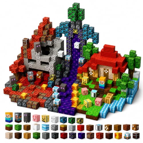 Image of Magneverse 200 PCS 0.8in Magnetic Blocks - Magnet Toys for Kids, Magnetic Building Blocks Cubes, Stacking Magnets, School STEM Toys Birthday Gifts for Boys and Girls Age 3+ Years Old (Theme: Portal)