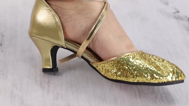 Taoyoule Scarpe da Ballo Donna Salsa Ballo Latino Tacco Glitter Strass Samba Tango Sala da Ballo Pratica Scarpe da Ballo Tacco 9 cm
