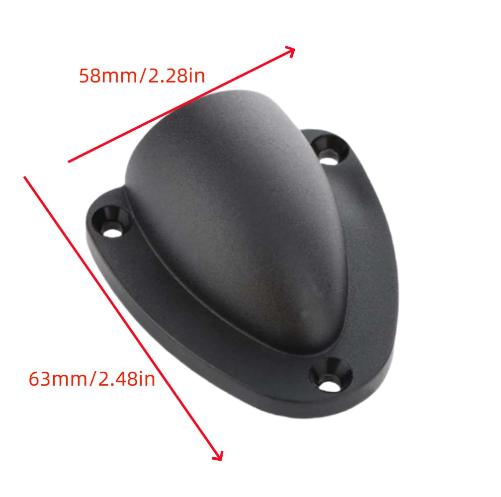 hobbyhub 4pcs Marine Wire Cable Vent Cover, Black Nylon 2-1/2