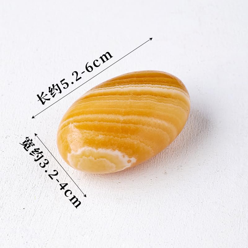 Namzi 2 Pieces of Natural Yellow Crystal raw Stone, About 6cm Long, hot Compress Stone, Aromatherapy Stone, Expansion Stone, Fish Tank Decoration Stone, Home Decoration Piece