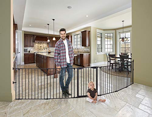 Image of Dreambaby Mayfair Converta 3 in 1 Play-Pen 6 Panel Gate - Versatile Baby Playpen and Toddler Play Yard, Foldable Design, Secure Baby Fence Play Area, Ideal Playpen for Babies and Toddlers - Black