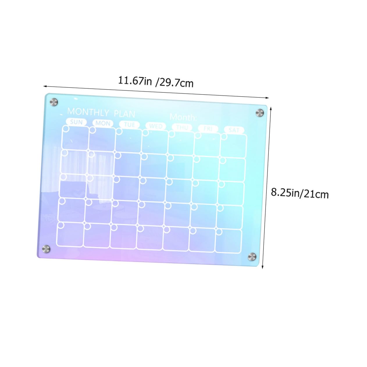 Angoily Acrylic Magnetic Dry Erase Board Set with Whiteboard Pens Weekly Planner for Kitchen Refrigerator Reusable Schedule Organizer And Memo Writing Board