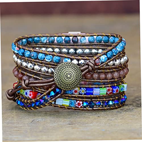 Correa tejida mu帽equeras relojes moda mujer pulsera cuentas bandas trenzadas hechas a mano 2