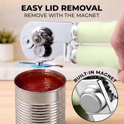 Image of Zulay Kitchen Stainless Steel Swing Open Manual Can Opener Comfortable Grip