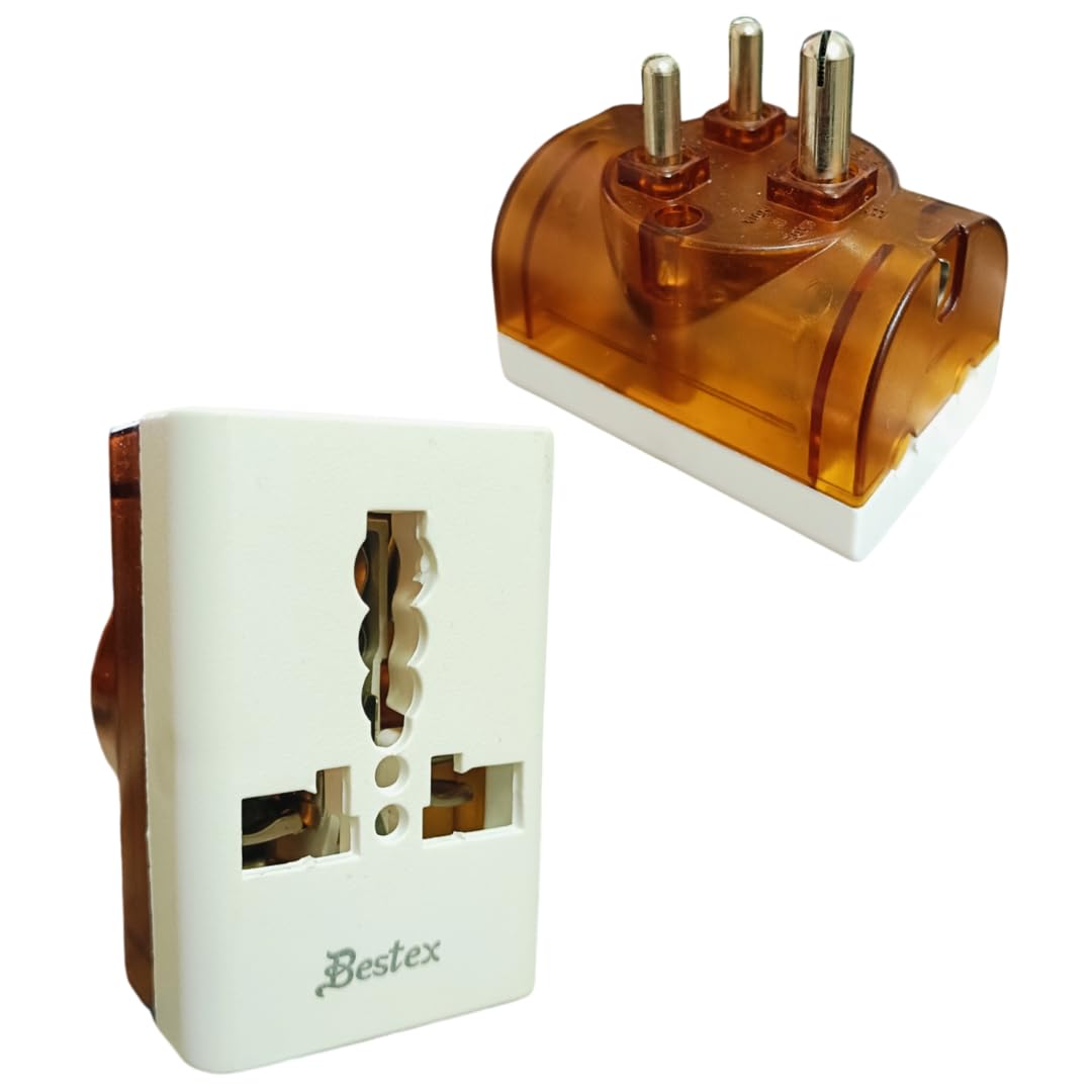 16 amp to 6amp 3 Pin Universal Conversion Plug,Pack of 2Pcs,White 16 AMP 3 Pin Multi Plug Travel Adaptor Suitable for Class I and II, 6amp to 16amp 3 Pin Universal Conversion Plug,White-picture-17