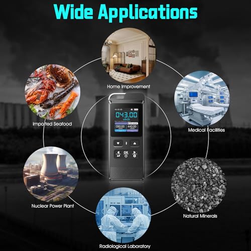 Image of Professional Geiger Counter Nuclear Radiation Detector Handheld Portable Radiation Monitor for Gamma X Beta Rays 0-10000μSv /h with Rechargeable Battery Alarm and Data Logging for Home Industry