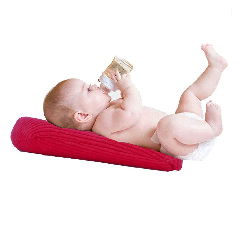 Baby Wedge Pillow For Newborns - Grey Incline Lounger To Reduce Spit-Up