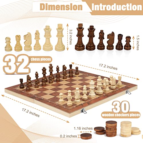 Chdousha CHDOUSHA-002 Chess Checkers Backgammon 3-In-1 Board Games Sets thumb #5