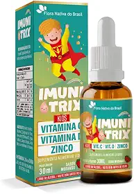 Imunitrix Kids (Vitamina C.+ D + Zinco) 30ml Sabor Morango Flora Nativa do Brasil
