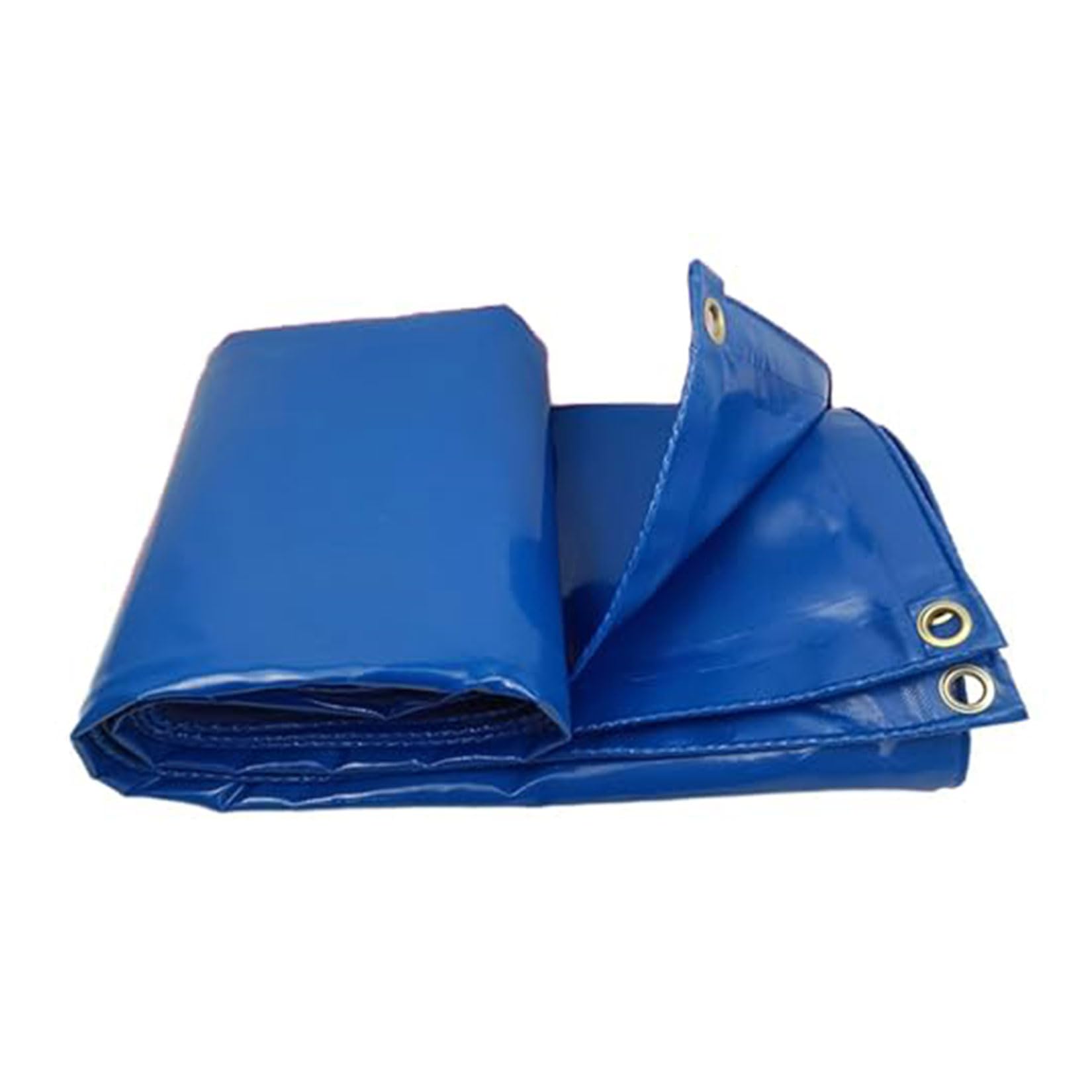 yurstcggh Heavy duty PVC Tarpaulin 620g/m² Waterproof,Tarpaulin Waterproof Ground Cover Thick Lorry Tarp Sheet,Waterproof Reinforced Eyelets,Tarp Sheet Cover,UV/Dust/Snow,Tear Resistant 3×8m Blue