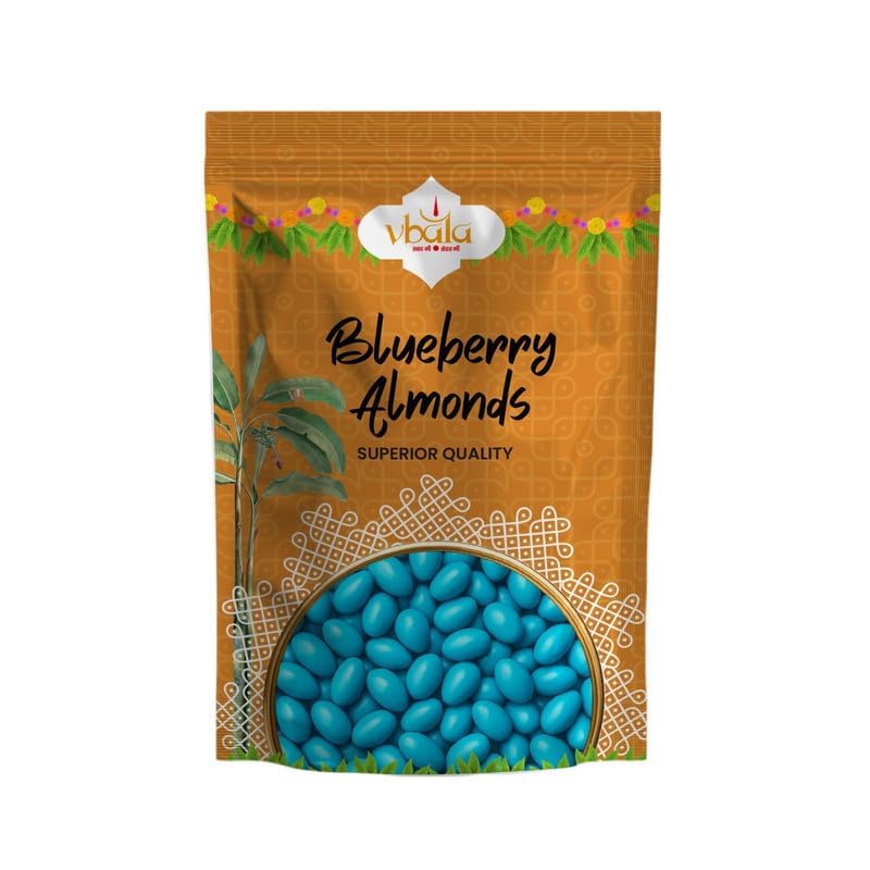 Image of Vbalaa Blueberry Almonds 300gm | 100% Natural & Pure | No Added Preservatives, Colors & Artificial Flavours | Rich in Nutrition | Ideal for Snacking & Gifting