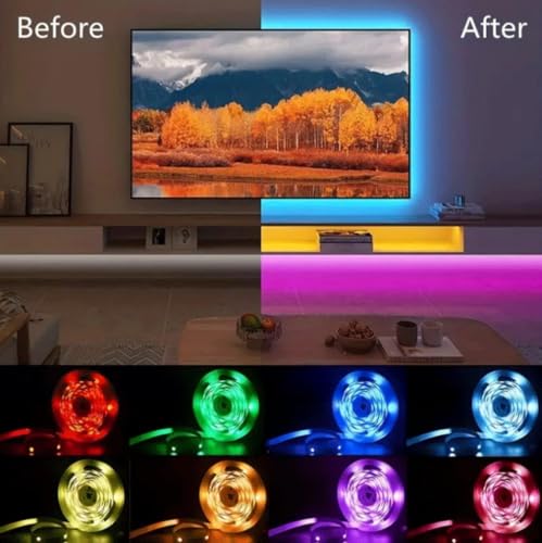Tira de luces LED RGB 16.5FT ALisasin con control remoto miniatura 2