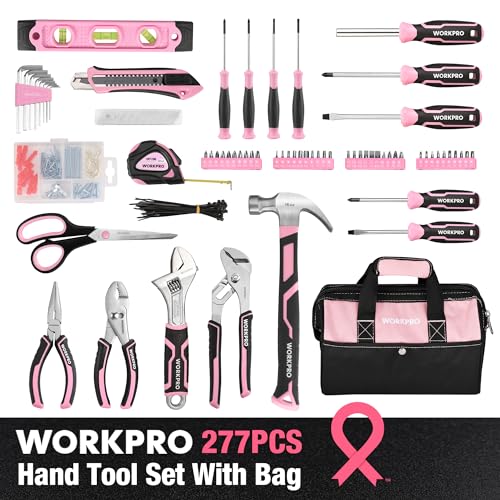 WORKPRO Pink 277-Piece Tool Kit
