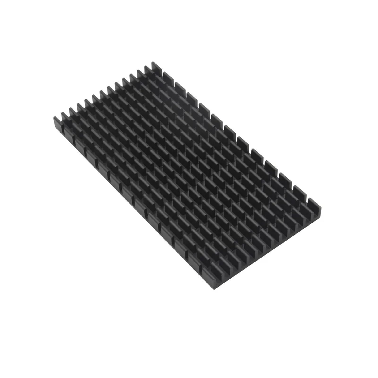 Disipador de Calor Aluminio 80x40x5mm, disipador Negro for Chip IC electrónico, RAM, refrigeración LED con Cinta conductora térmica, 4 Uds