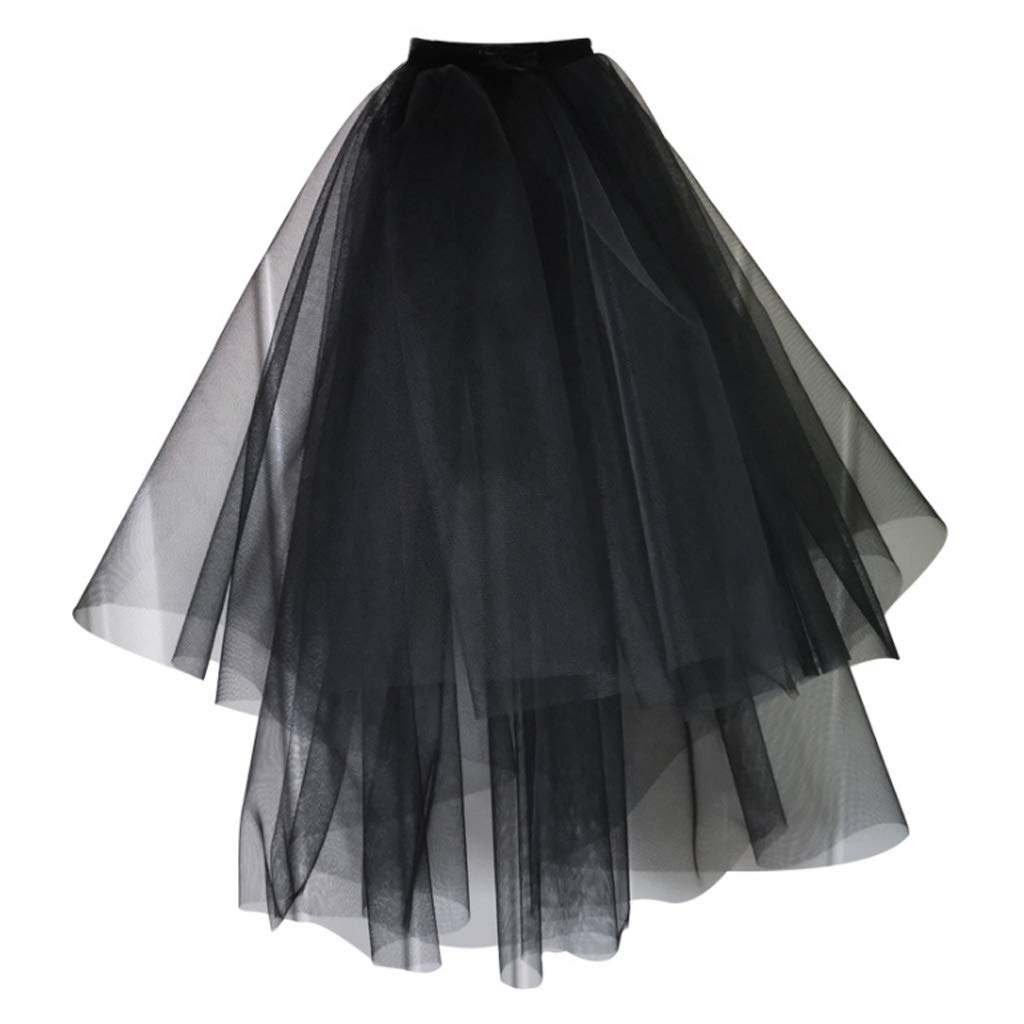 GUMEI Wedding Veil Womens Layered Black Tulle Short Wedding Veil with Comb Halloween Cosplay Party