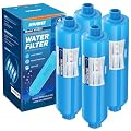 Kohree RV Inline Water Filter, NSF Certified, Camper Water Filter Reduces Chlorine, Bad Taste, Odor, RV Accessories Water Hose Filter for RV Campers, Marine, Gardening, Boats, Trailer, 4 Pack