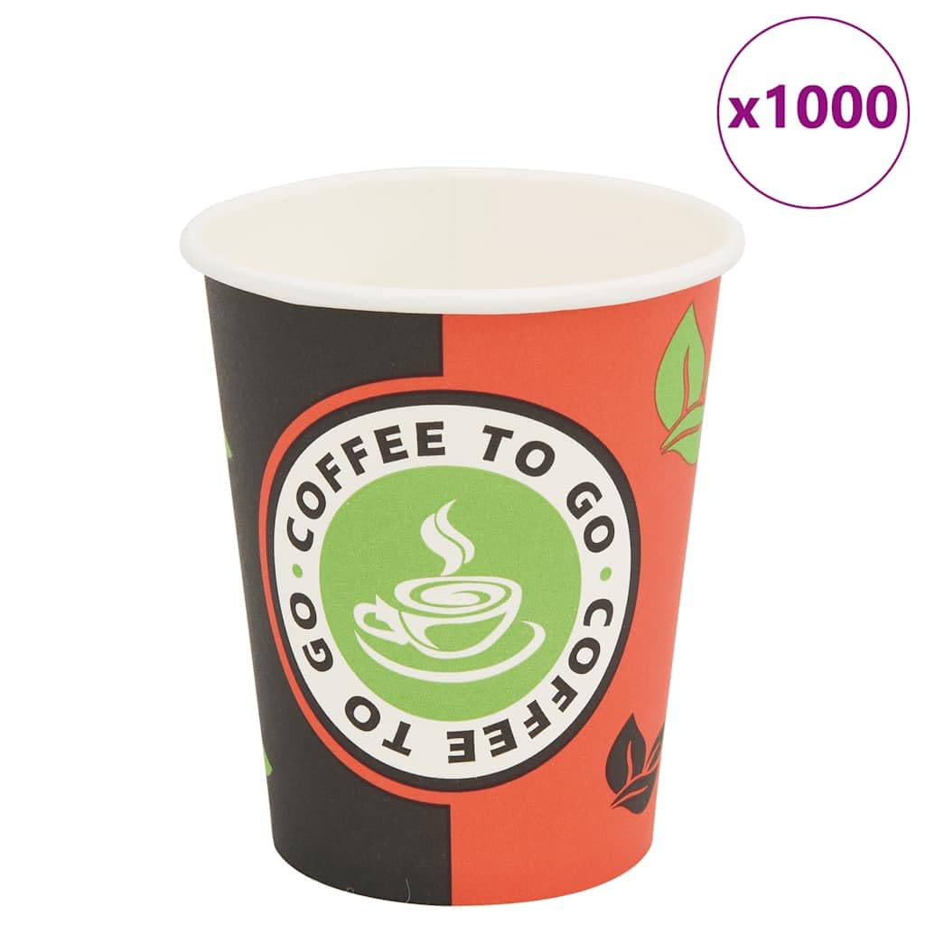 Bicchiere da caffè usa e getta 1000 pezzi Carta 240 ML (8 once) Bicchieri usa e getta Tazza per caffè, Cureaux ed eventi