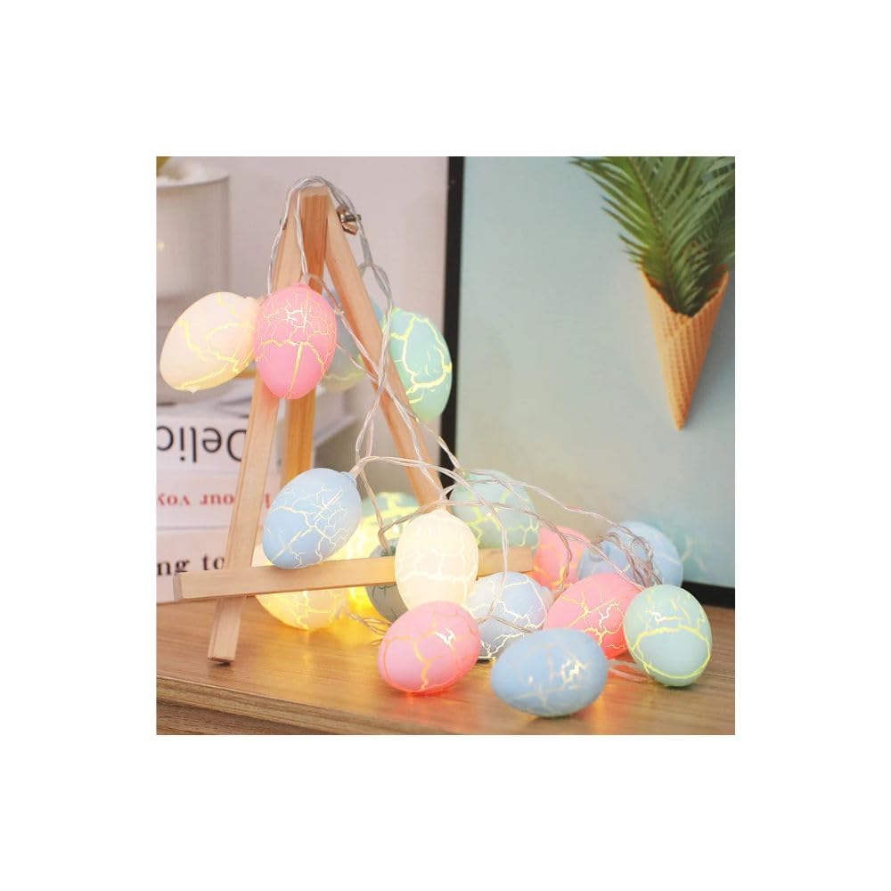 KHIZAR LED String Lights for Decoration, Fairy Curtain & Hanging Lights for Bedroom, Ramadan, Eid, Festival & Home Wall Decor (Crack Egg) 3