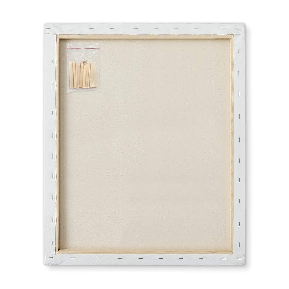 VARIETY CANVAS Vorgespannte Baumwoll-Leinwand zum Malen mit Holzrahmen, 284 g, verschiedene Größen, Set mit 4 Stück, (15,2 x 20,3 cm, 20,3 x 25,4 cm, 25,4 x 30,5 cm, 30,5 x 40,6 cm)