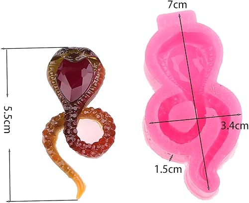 Miniatura 2 de Angel Wings Molde de silicona con forma de serpiente, moldes de resina de serpiente, molde de fundición de resina epoxi DIY Molde de