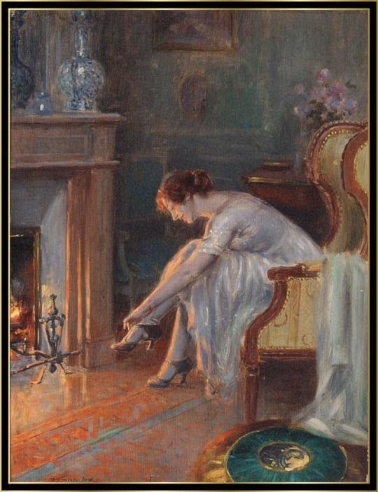 Affiche impression d'art Le Boudoir Delphin Enjolras, grand tableau sur toile 60x90cm.