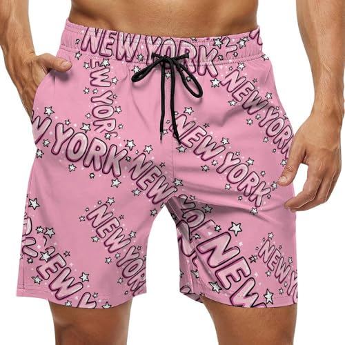 Newyork Mens Swim Trunks Quick Dry Board Shorts Beach Swimwear Bathing Suits
