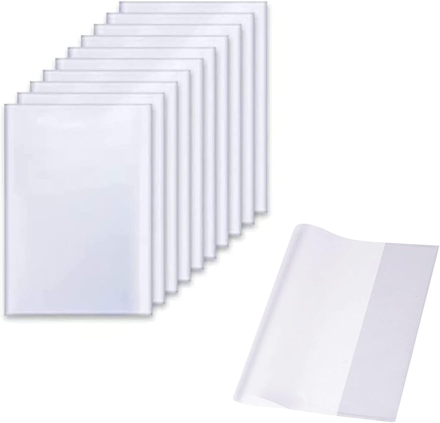 10x Buchumschläge 16K 19,5x26cm - Transparente Buchschoner