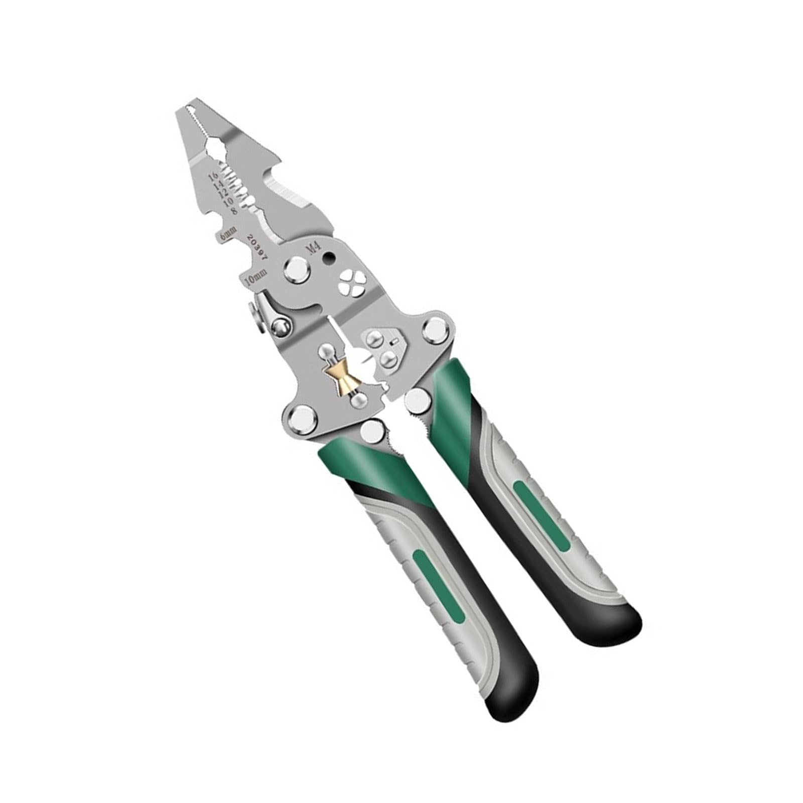 Pffiocix 16 In 1 Needle Nose 16/18 In 1 Multifunctional Wire Stripper Pliers Crimper Cable Stripper Cutter Multifunctional Wire Pliers Auto Repair