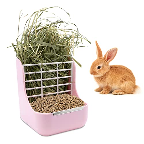 Litewoo ウサギ干し草フィーダー フードボウル 小動物モルモット チンチラバニーケージアクセサリーの商品画像（Amazon）