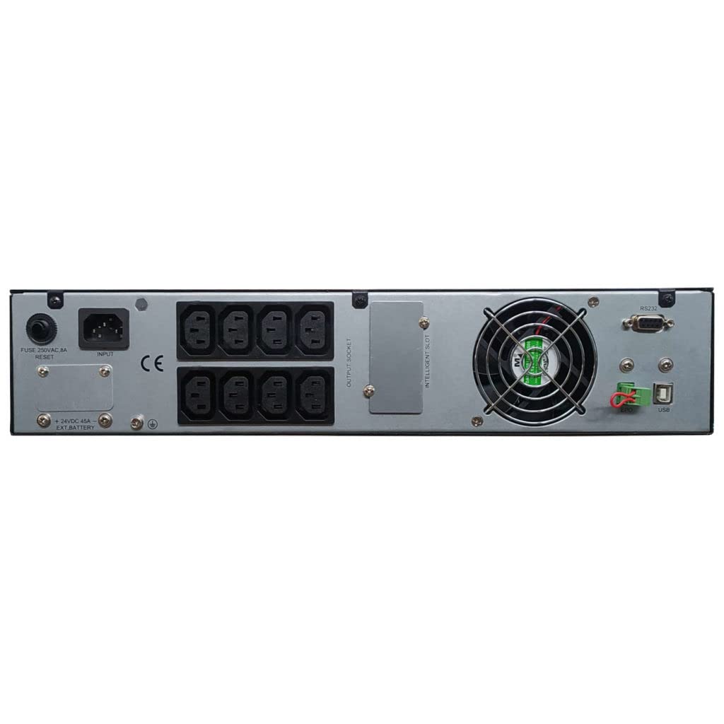 Techly Professional 364224 Gruppo di continuità ups 1000VA 900W Online Doppia Conversione Tower/Rack con Batterie Hot Swap Nero