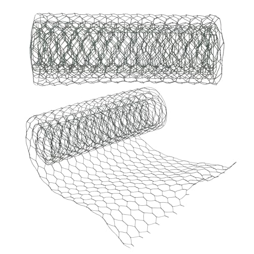 DECHOUS Malla de Alambre para Gallinero 06 MM Recubrimiento Verde 4724 X 1181 Pulgadas Red para Arreglos de Flores y Bricolaje Accesorio Resistente para Suministros de Manualidades y