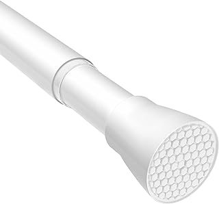 Tension Curtain Rod 1pcs Tension Rods For Windows 28 To 48 Inch Spring Curtain Rod Adjustable Tension Rod White Tension Curtain Rod of Bathroom Window Curtain Rod Non Slip Tension Rod