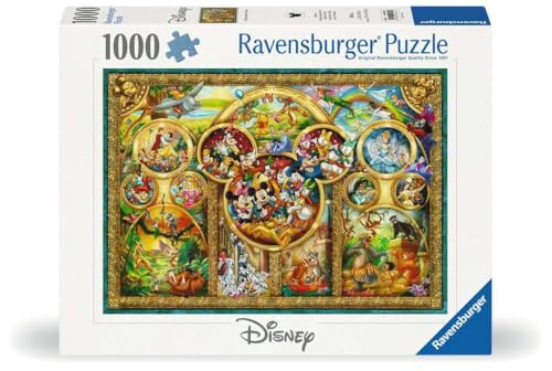 Ravensburger - Disney Best Themes Puzzle 1000 Piece Jigsaw for Adults, Classic Disney Characters Artwork, Fun and Collectible