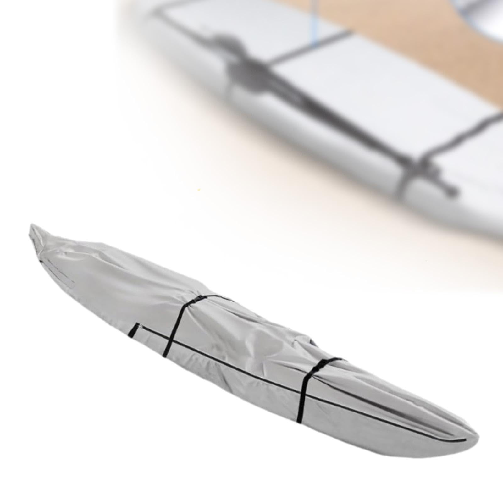Kajakabdeckung Wasserdicht Staubdicht Schutzhülle Boot Polyester Langlebig Wetterfest für Aufbewahrung Outdoor Angeln Paddelzubehör Gartenlagerung, Länge 5.5 M